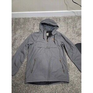 Dravus Mens Anorak Pullover Hooded Jacket Size S Gray Windbreaker